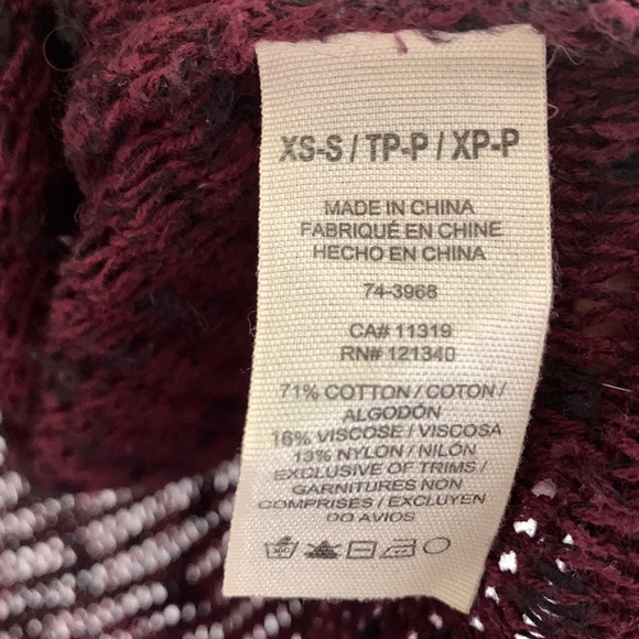 Garage Burgundy/Navy Cocoon Cardigan - Picture 4 of 6